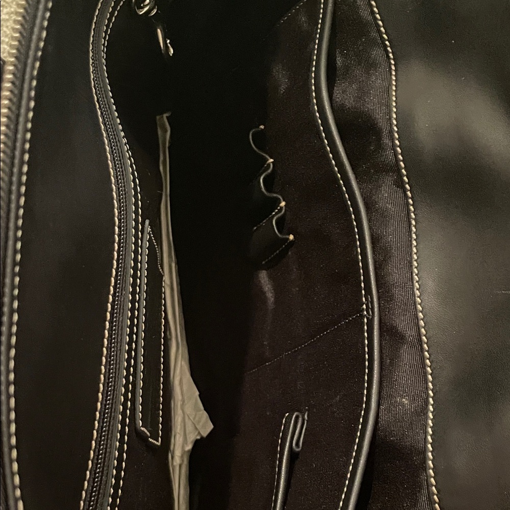 Coach Black Leather Men's thin Briefcase with Top Handles new with out tags - Picture 6 of 7